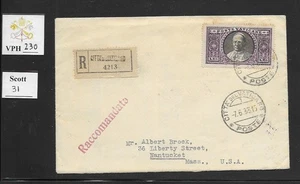 VPH_230. VATIKAN. Einfach frankierter seltener Brief m. 1929 MEDAGLIONI. Scott 31 - Bild 1 von 1
