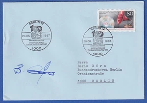 Autogramm BERND GÖRS auf FDC 1987 mit Berlin-Sondermarke Mi.-Nr. 787 - Bild 1 von 1