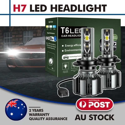 For HOLDEN CAPTIVA 2006 - 2014 H7 LED Headlight Globes Kit High/Low Beam 6000K - image 1 of 4
