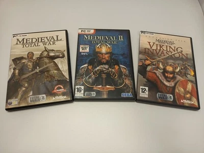 Medieval Total War I, II & Viking Invasion Sega PC CD / DVD ROM Games - Image 1 of 4