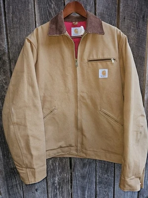 Vtg Carhartt Jacket Mens 42 Tall 6QLJT  USA Made Detroit Canvas Red Quilted Ex!  - Image 1 of 4