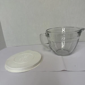 The Pampered Chef 1 cuarto Taza medidora de vidrio tazón de batería con tapa, caño, mango - Imagen 1 de 7