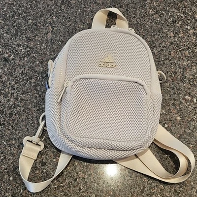 Adidas Airmesh Convertible Mini BackPack Womens Beige Crossbody Small NWOT - Image 1 of 4
