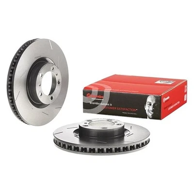 For Porsche Panamera 10-16 Brake Rotor UV Coated Series Slotted Vented Front Foto 1 de 4