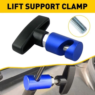 Engine Hood Lift Support Rod Clamp Shock Strut Prop Stopper Tool Retainer Blue - Image 1 of 4