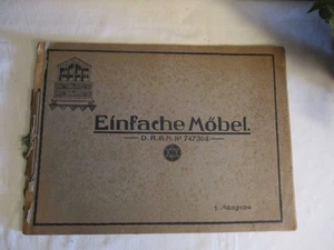 Mappe "Einfache Möbel. D.R.G.M. No. 747303" Möbel Zeichnungen + Holzlisten 20er - Bild 1 von 11