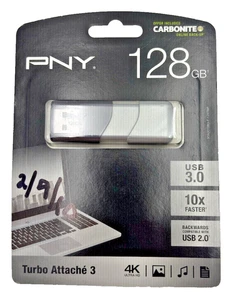 PNY Turbo Attaché 3.0 128GB Flash Drive Thumb Drive Pen Drive - Picture 1 of 2