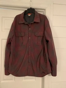 Vintage Nike ACG Quilted Flannel Plaid Jacket Mens XXL Red Black Snap Button - Bild 1 von 11