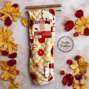 Hello Kitty Throw Silk Touch Blanket Autumn/Fall Leaves & Sunflower 50x70 + GIFT - Picture 1 of 15