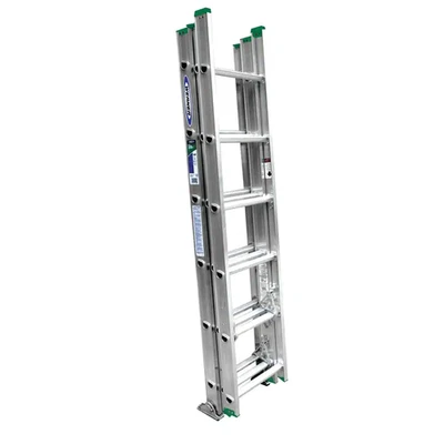 16 Ft. Aluminum 3 Section Compact Extension Ladder with 225 Lbs. Load Capacity T - Image 1 of 4
