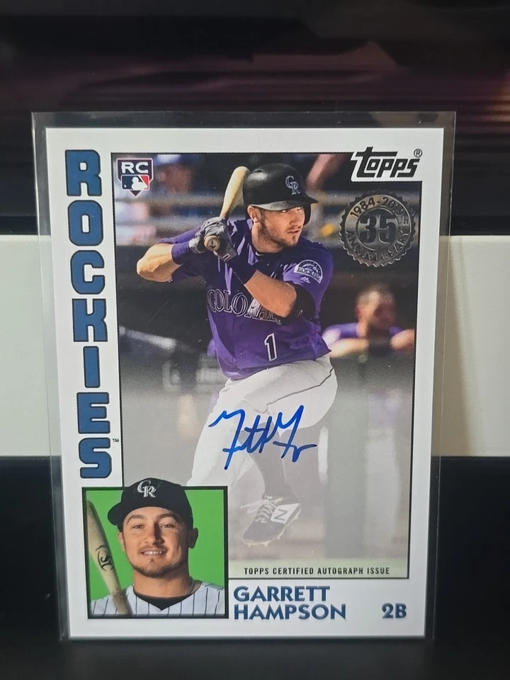 2019 Topps Update Series 1984 Topps Baseball Auto Garrett Hampson #84A-GH AU, RC - Image 1 of 1