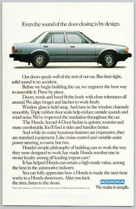 Honda Accord 4-Türer 1982 Oldtimer Printanzeige We Make it Simple - Bild 1 von 2