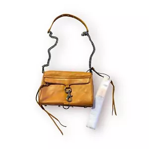 Bandolera de cuero Rebecca Minkoff cadena tostada camel - Imagen 1 de 10
