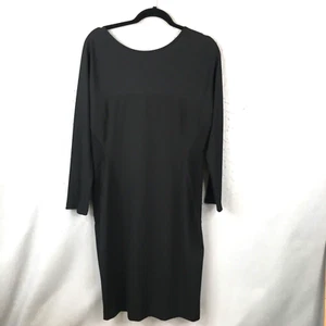 Donna Karan Dress Womens Large Black Classic Shift Scuba Career Office Event NEW - Picture 1 of 16