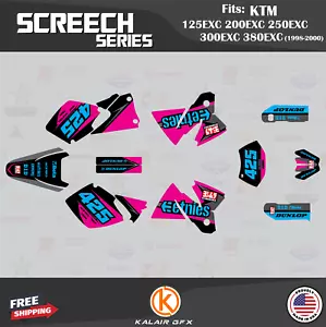 Graphics Kit for KTM 125EXC 200EXC 250EXC 300EXC 380EXC (1998-2000) Screech - CM - Foto 1 di 6