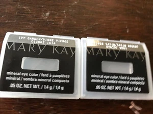 Lot of 2 Mary Kay Mineral Eye Color Silver Satin and Ivy Garden Vione Verge - Picture 1 of 4