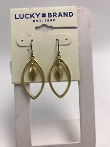 NWT  Lucky Brand  gold tone orbital  drop earrings #213