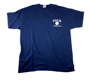 Vintage Yale Shirt Adult Large Navy Water Polo Team Tee Ivy League Trad Preppy - Picture 1 of 7