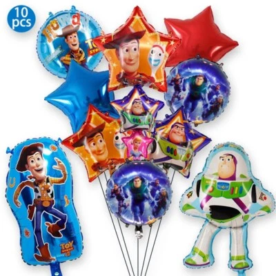 10pcs Toy Story Buzz Woody Foil Balloons Helium Kids Birthday Party Decoration - image 1 of 4