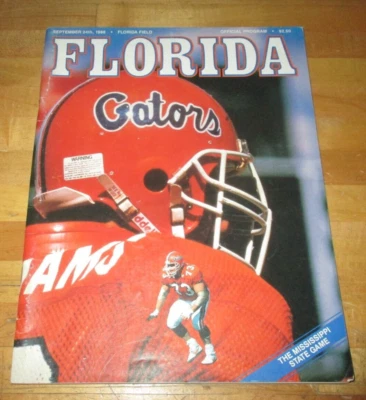 1988 Florida Gators Football Program vs. Mississippi State - 9/24/1988 Game - Image 1 of 2