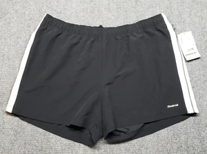 Vintage Reebok Activewear Shorts Womens XL Black White Soho Stretch New - Picture 1 of 11