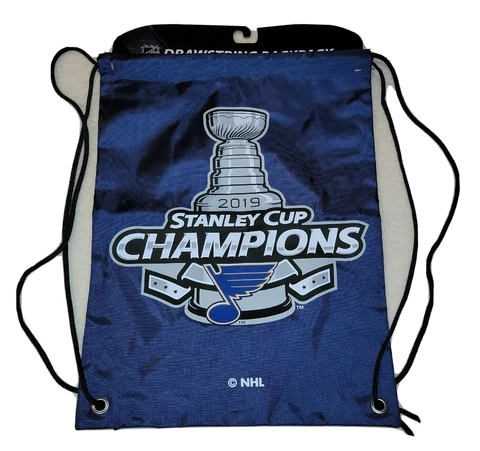 St. Louis Blues 2019 Stanley Cup Champions Drawstring Backpack Blue Cover