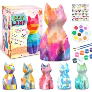 Paint Your Own Cat Lamp Kit 1pcs Diy Geometric Cat Art Craft Painting Kits For G - Picture 1 of 7