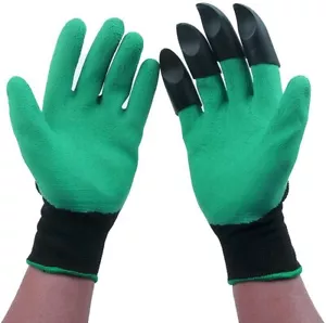 Rechtshändige Gartenhandschuhe mit Fingerspitzen Krallen schnell einfach zu graben 2 Paar - Bild 1 von 7