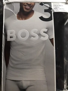 Hugo Boss 3/Classic Crew Neck T-Shirt, Regular Fit, XXL(black, navy, khaki), New - Picture 1 of 8