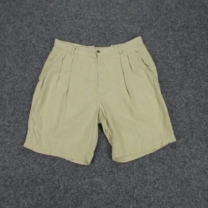 Tommy Bahama Shorts Mens 36 Yellow Beige Silk Blend Chino 34x8* - Picture 1 of 17