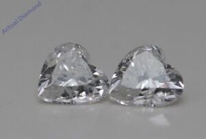 A Pair Of Heart Cut Loose Diamonds (0.79 Ct,h Color,vs2-si1 Clarity)