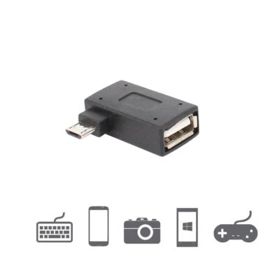 2-In-1 Powered Micro USB OTG Adapter for Fire Stick/Host Black Devices Adapter - Imagen 1 de 4