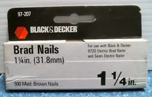 Black & Decker 1-1/4" Brad Nails, 500 Med. Brown Nails (97-207) FS - Picture 1 of 2