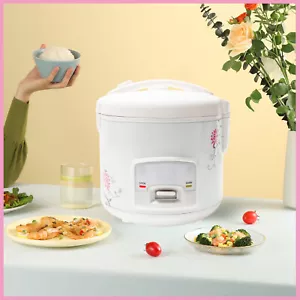 Rice Cooker Vegetable Steamer 1L Cooking Pot Non Stick Electric 400W Keep Warm - Picture 1 of 10