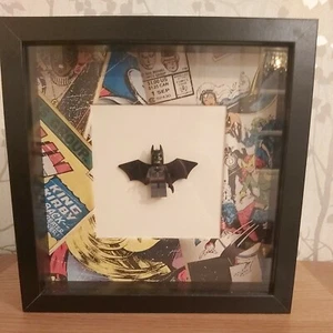 Lego Batmam Minifigure Framed / Perfect For Man Cave / Marvel / DC  - Picture 1 of 4