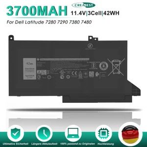 42WH DJ1J0 Battery Für Latitude 12 7280 7290 E7280 E7290 13 7380 7390 7480 PGFX4 - Photo 1/12