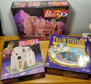 3D Puzzle Train Station Victorian House Bavarian Mansion Easy to Medium - Picture 1 of 7