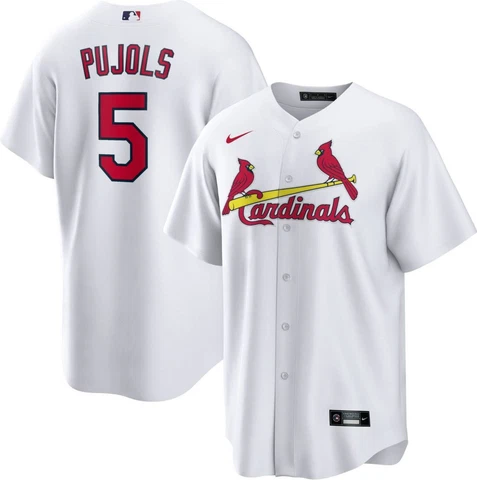 St Louis Cardinals Albert Pujols #5 Nike Men's White Official MLB Player Jersey Cover