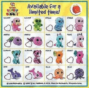 2014 TY BEANIE BOOS PLUSH MCDONALDS HAPPY MEAL TOYS - U - PICK - Picture 1 of 18