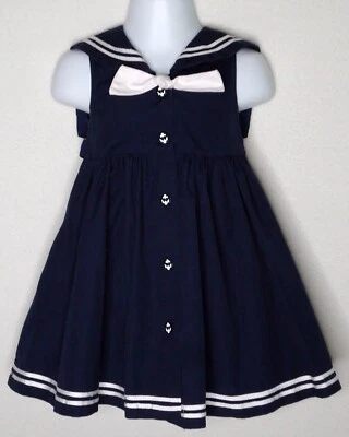Sailor Baby Girl Dress 18 Months Nautical Navy Sophie Rose - Image 1 of 4