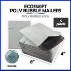 5 #000 4 X 8 Ecoswift Poly Bubble Mailers Padded Envelope Shipping Supply Bags
