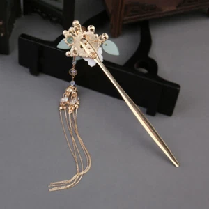 Hanfu Hairpin Headdress Ancient Hair Accessories Hairpin Tassel Pearl Accessor - Picture 1 of 6