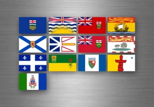 Planche autocollant sticker etiquette drapeaux region province etats canada - Picture 1 of 1