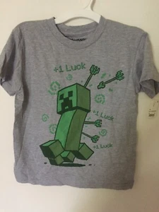New Mine Craft Creeper Boys XS T-Shirt - Picture 1 of 5