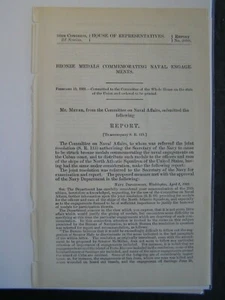 Government Report 1901 Bronze Medals Commemorating Naval Engagements Cuban Coast - Imagen 1 de 1