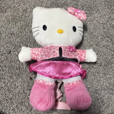 Sanrio HELLO KITTY 15" Plush Stuffed Animal 2007 Zipper Pouch Backpack Bag Retro - Изображение 1 из 4
