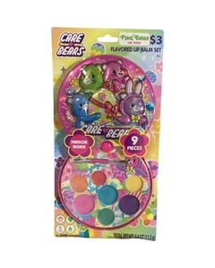 Care Bears 9 Piece Flavored Lip Balm Set In A Cute Case With Mirror & Brush 95 - Picture 1 of 7