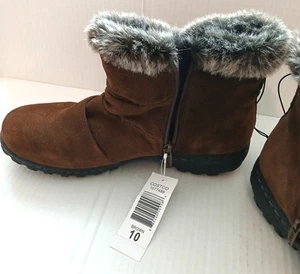 Mujer Khombu Lindsey Gamuza Botines Marrón Talla 10 M Nuevo con etiquetas - Imagen 1 de 17