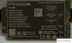 Dell 5G LTE Wireless Card - DW5931-ESIM - GPS - Glonass - PCI Express 3.0 P2J8F - Photo 1/1