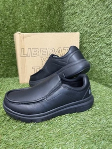 FitVille Men's EasyWalk Slip-On Dress Shoes V1 UK Size 9 Eur 43 Ex Widefit - Picture 1 of 6